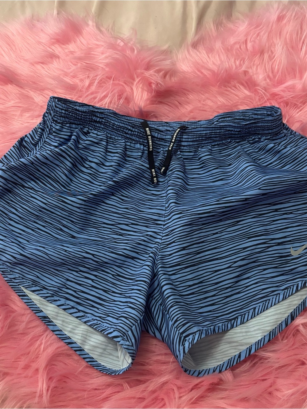 Nike Dri-FIT Tempo Running Shorts Zebra print with rear pocket size small